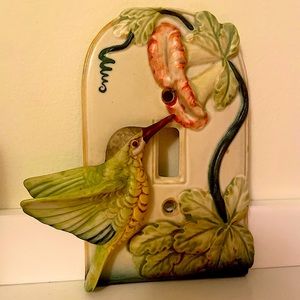 Hummingbird Porcelain Light Switch Cover